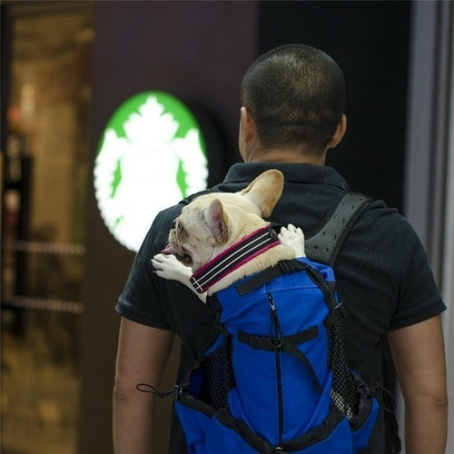 1pc Dog Carrier Pet Shoulder Traveler Backpack Dog Outcrop Bags