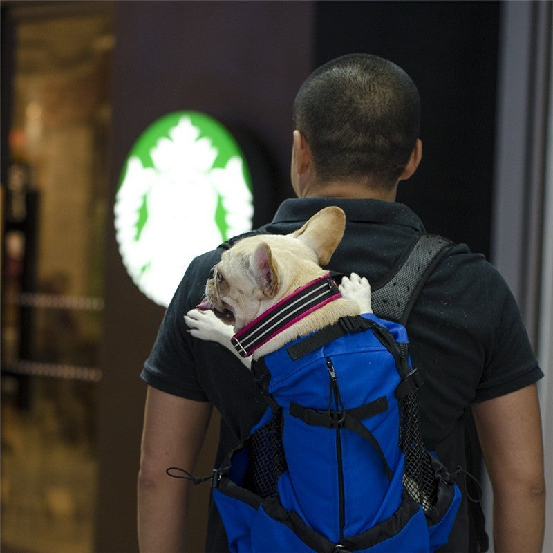 1pc Dog Carrier Pet Shoulder Traveler Backpack Dog Outcrop Bags