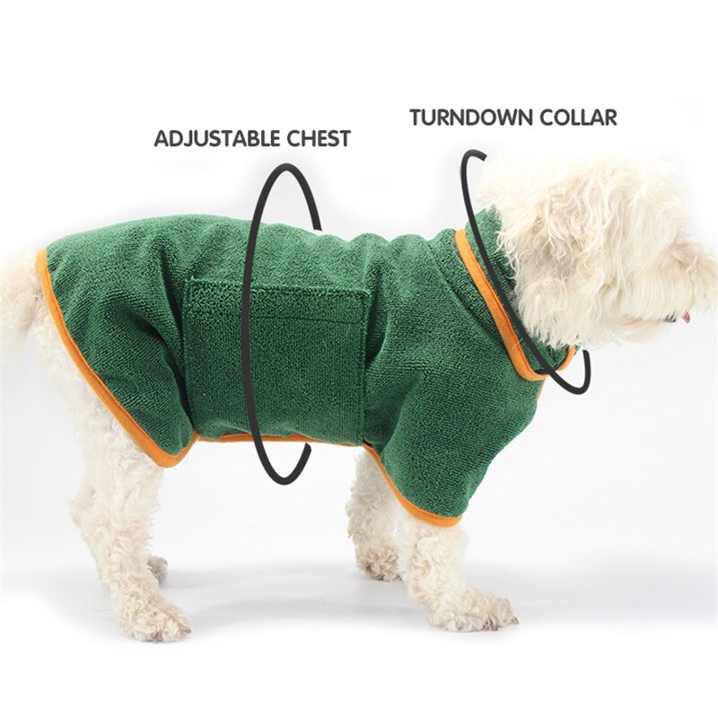 Dog Bathrobe For Small Medium Large Dogs Super Absorbent&fast Drying