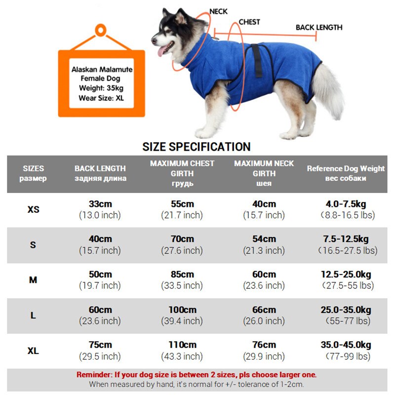 Dog Bathrobe For Small Medium Large Dogs Super Absorbent&fast Drying
