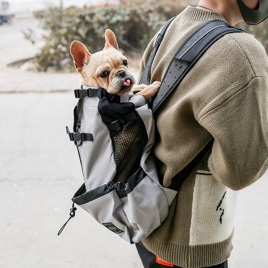 1pc Dog Carrier Pet Shoulder Traveler Backpack Dog Outcrop Bags