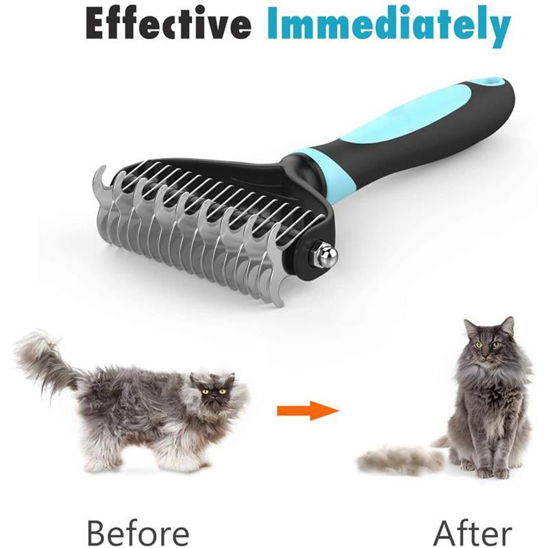 Dog Comb Hair Remover - double sided head